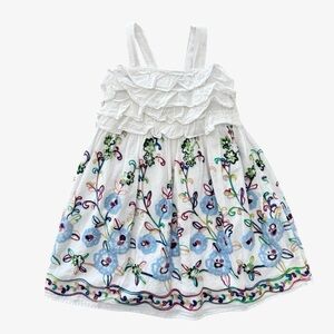 Isobella & Chloe Floral Embroidered White Dress 5
